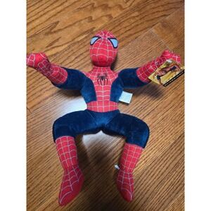 Marvel Spider-Man 2 Movie Plush 2004 Toy Biz Red Blue Collectible Figure NWT